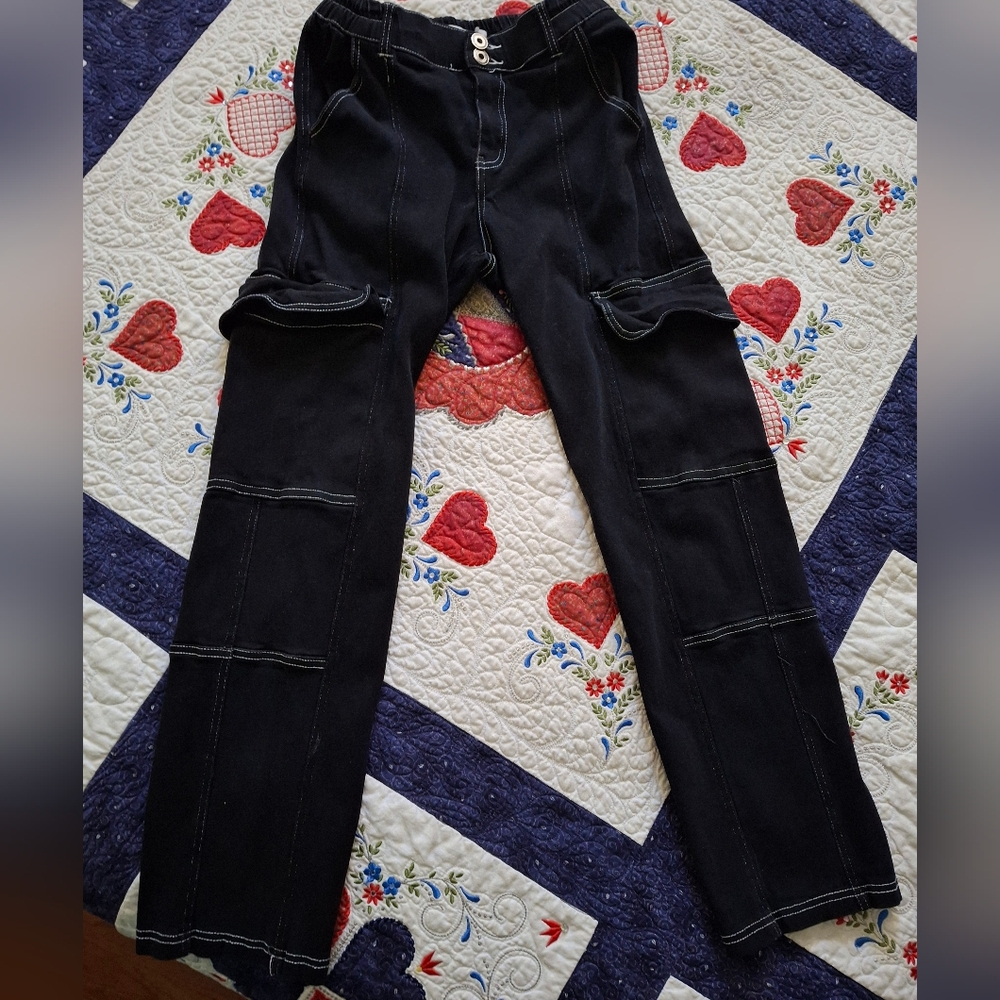 The Skater Jean Celebrity Ace Women's Jr Sz 3/26 Dark (Black) Wash Stretch! Exc